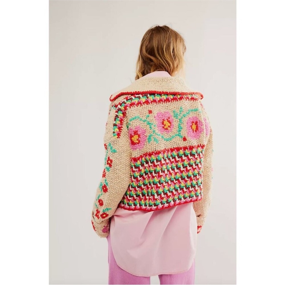 Free People Multicolor Crochet Cardigan - Picture 2 of 7